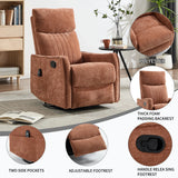 Orange Medium-Firm Chenille Fabric Massage Recliner Chair - Omega Lifestyles