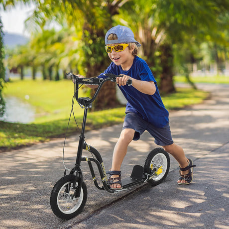 Youth Adjustable Height Dual Brake 12-Inch Scooter For Kids - Omega Lifestyles