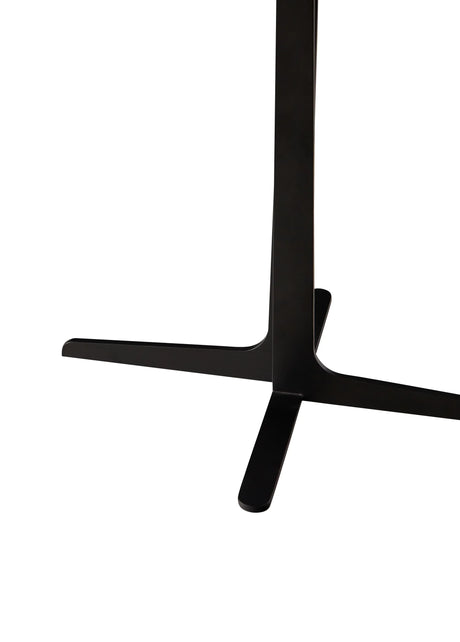 Round Tempered Glass Top Metal Accent End Table - Omega Lifestyles