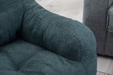 Soft Teddy Fabric Tufted Foam Bean Bag Chair Green - Omega Lifestyles