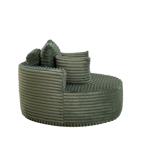 Corduroy Foam Modular Sleeper Chair No Assembly Required - Omega Lifestyles