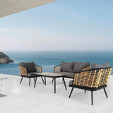 4-Piece PE Rattan Wicker Patio Sofa Set - Omega Lifestyles