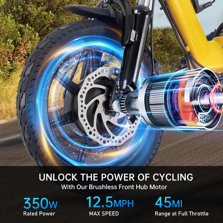 Foldable 350W Electric Adult Two-Seat Tricycle - Omega Lifestyles