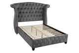 Crystal Tufted Upholstered Velvet Full Size Bed Frame - Omega Lifestyles