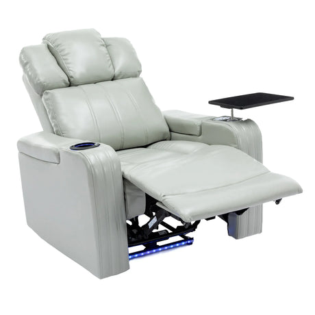 Modern PU Leather Power Recliner Chair With Bluetooth Speaker - Omega Lifestyles