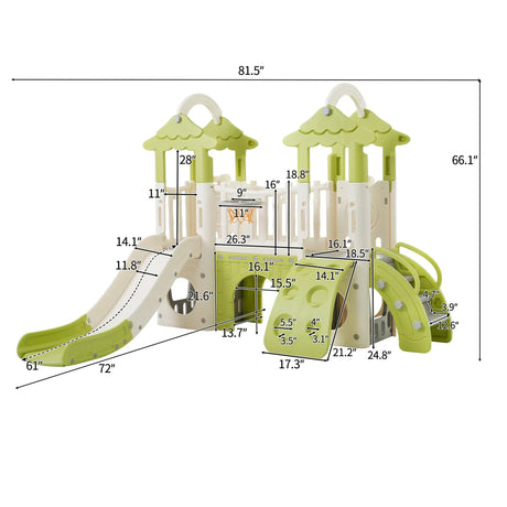 8-in-1 Toddler Freestanding Slide Climber Playset - Omega Lifestyles