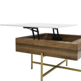 Modern Square Lift-Top Coffee Table Set With Ottomans - Sleep Galleria