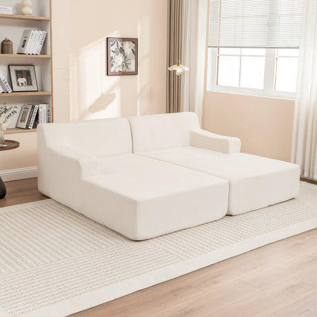 Corduroy Foam High-Density All-Foam Lounge Chair - Omega Lifestyles