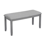 6-Piece Gray Acacia Wood Dining Table Set With Bench - Omega Lifestyles