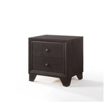 Espresso Synthetic Wood 2-Drawer Nightstand - Omega Lifestyles