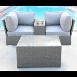 All-Weather Wicker 2-Person Outdoor Sectional Seating Group - Omega Lifestyles