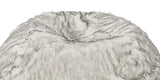 Large Faux Fur Foam-Filled Rounded Bean Bag Chair - Omega Lifestyles