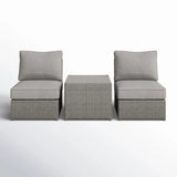 2-Piece Weather-Resistant Wicker Outdoor Seating Set With Cushions - Omega Lifestyles
