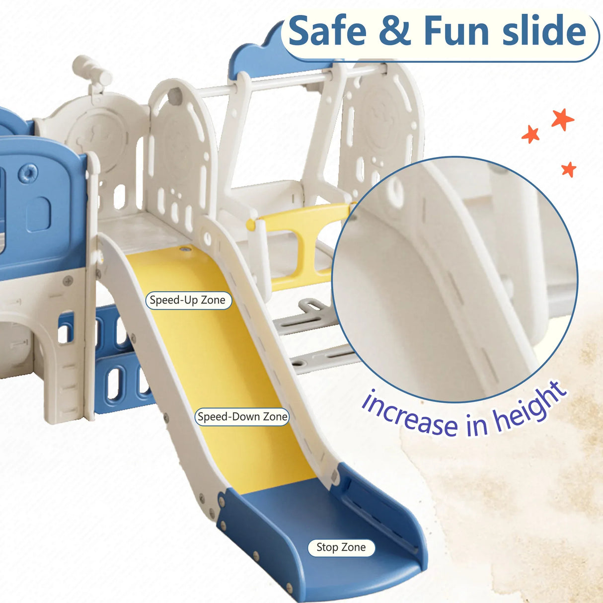 Toddler Slide Kids Playground With Swing Basketball Hoop - Omega Lifestyles