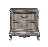 Antique Silver Synthetic Wood Nightstand - Omega Lifestyles