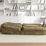 Adjustable Velvet Upholstered Floor Sofa With Massage Pillow - Omega Lifestyles