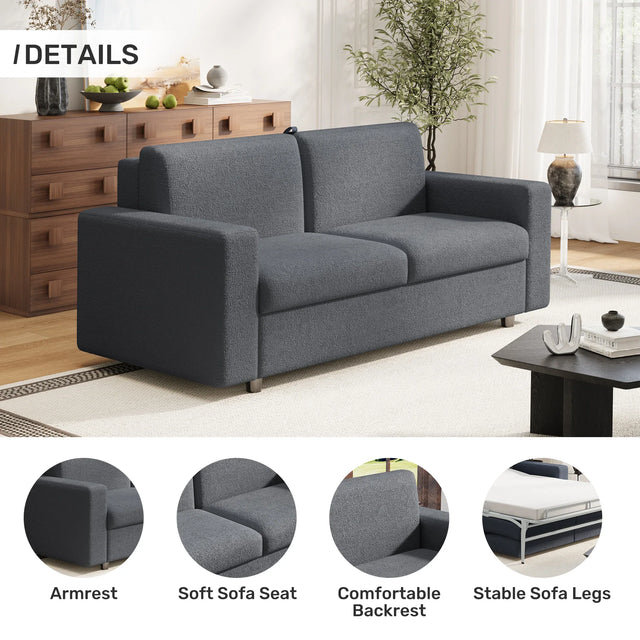 Full-Size Sleeper Sofa With Memory Foam Mattress - Omega Lifestyles