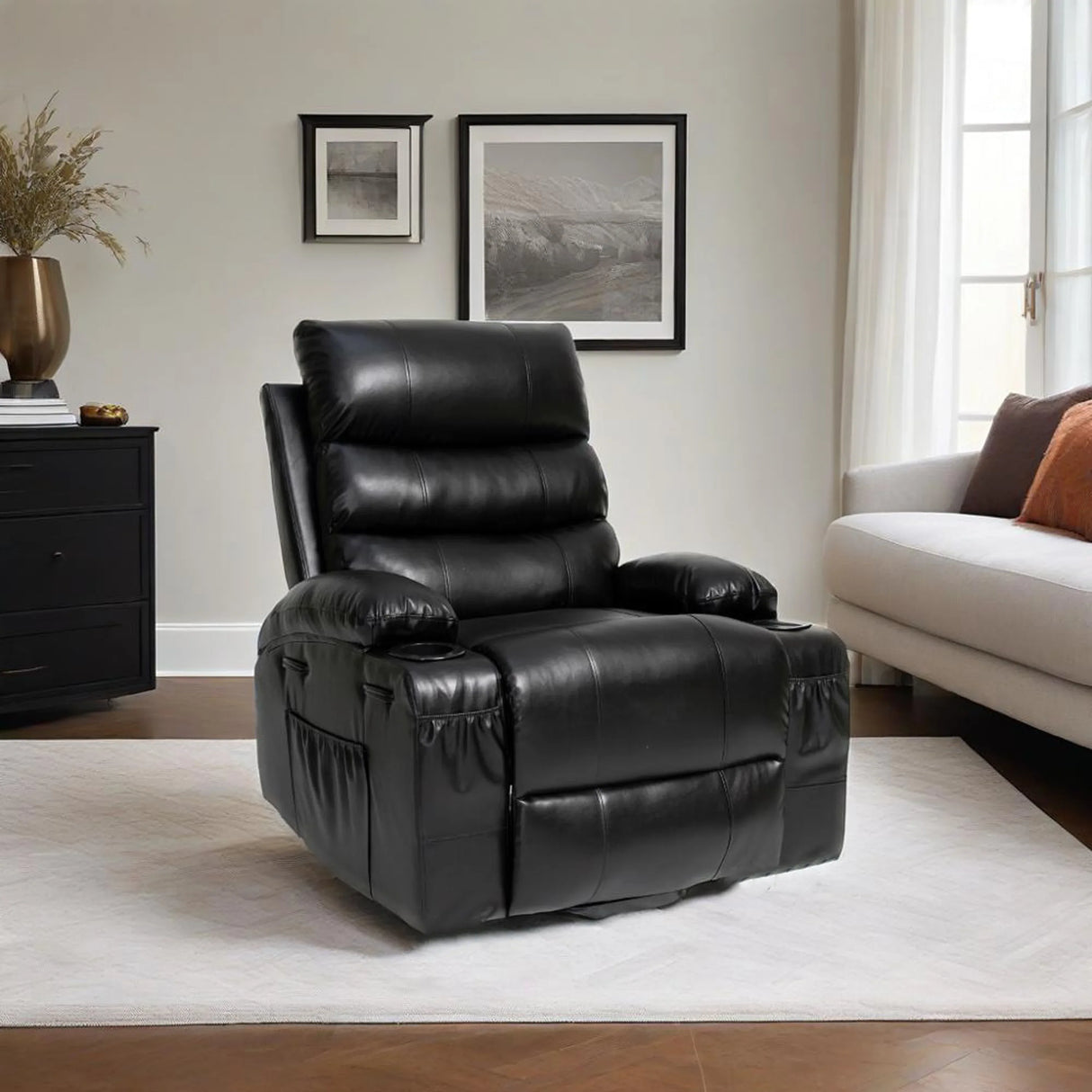 Electric Power Lift Recliner Chair With Vibration Massage - Omega Lifestyles