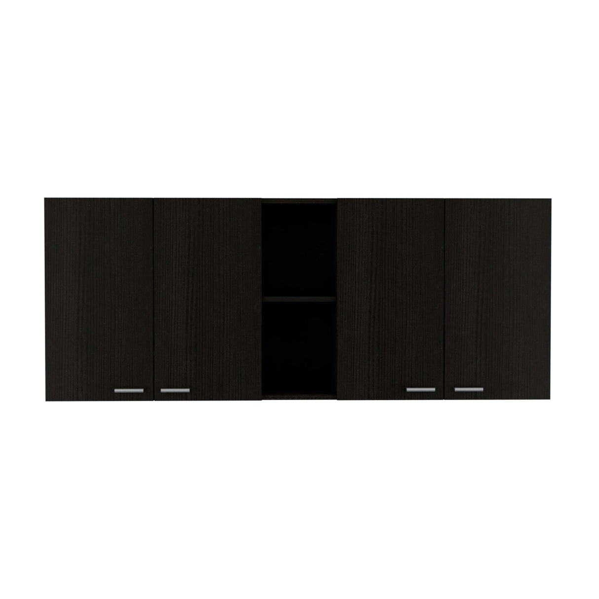 2-Piece Black Particle Board Kitchen Cabinet Set - Omega Lifestyles