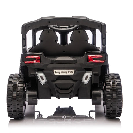 24V Kids Remote Control Black Ride On UTV - Omega Lifestyles