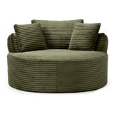 Modern Corduroy Boneless Floor Chair With Pillows - Omega Lifestyles