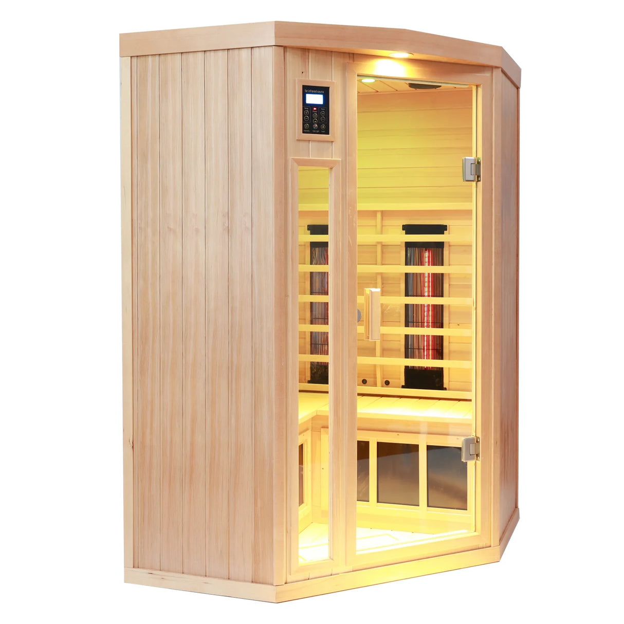 Pentagonal Indoor Solid Wood Far Infrared Sauna Room - Omega Lifestyles