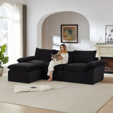 Modern Corduroy Cloud 4-Seat Foam Spring Sofa - Omega Lifestyles