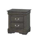 Dark Gray Synthetic Wood Modern Storage Nightstand - Omega Lifestyles