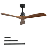 52-Inch Remote Controlled Reversible Wood Ceiling Fan - Omega Lifestyles