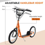 Youth Adjustable Handlebar Dual Brake Inflatable Wheel Scooter - Omega Lifestyles