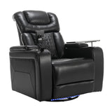 Power Reclining PU Leather Home Theater Recliner Chair - Omega Lifestyles