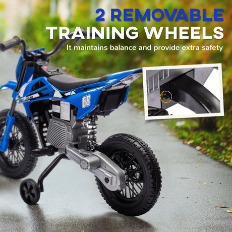12V Electric Toddler Dirt Bike With Training Wheels - Omega Lifestyles