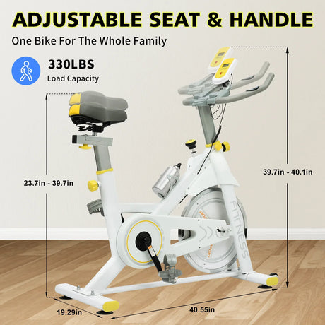 Indoor Fitness Steel Frame Adjustable Exercise Bike - Omega Lifestyles