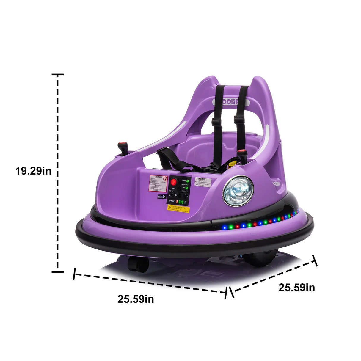 12V Remote Control Kids Bumper Car With LED Lights - Omega Lifestyles