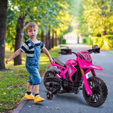 6V Electric Kids Motorcycle With Training Wheels And Horn - Omega Lifestyles