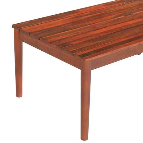 Rustic Acacia Wood Outdoor Coffee Table - Sleep Galleria