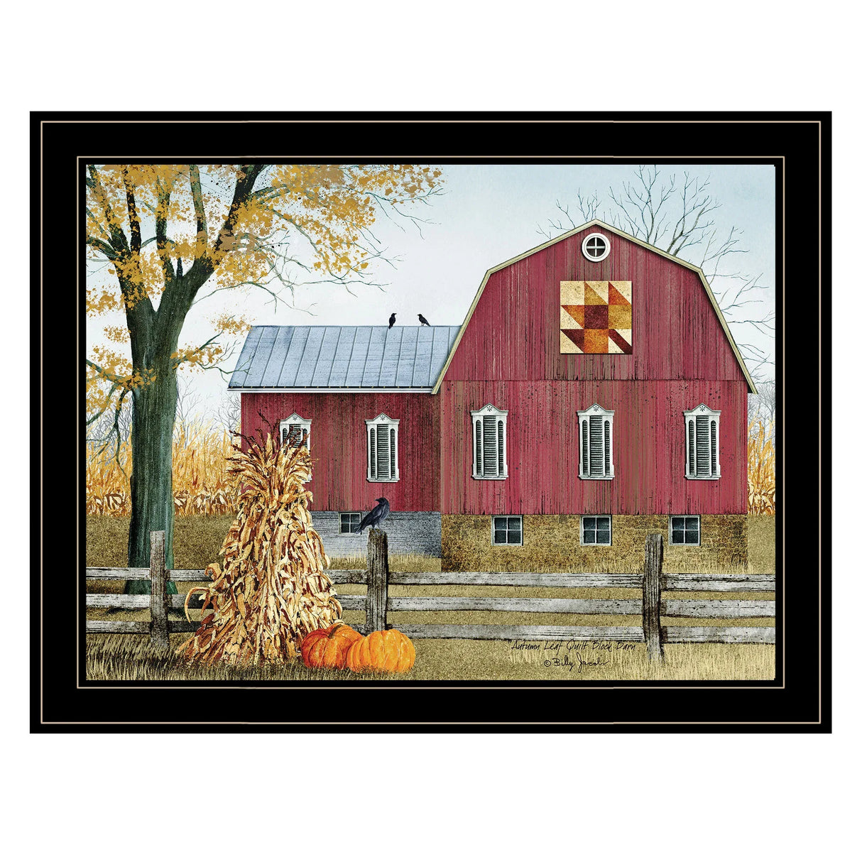 Autumn Leaf Multicolor Framed Wall Art Print - Omega Lifestyles