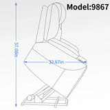 Chenille Power Lift Recliner Chair With Massage Lumbar Heat - Omega Lifestyles