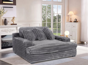 Corduroy Jumbo Chaise Armchair With Dual Cup Holders - Omega Lifestyles