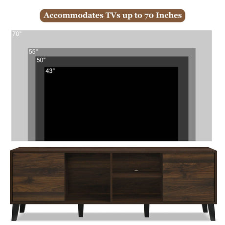 Mid Century Retro Particle Board TV Stand Console - Omega Lifestyles