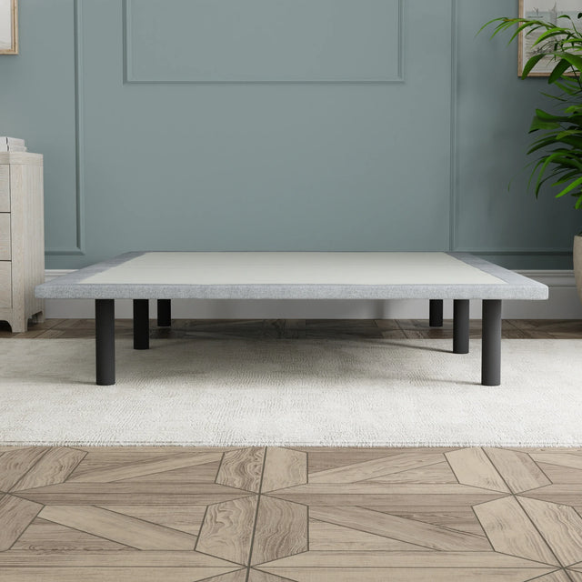 California King Upholstered Steel Platform Bed Frame Foundation - Omega Lifestyles