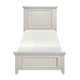 Twin Farmhouse White Wood Panel Bed Frame - Omega Lifestyles