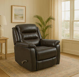 Manual Swivel Top Grain Leather Recliner Chair - Omega Lifestyles
