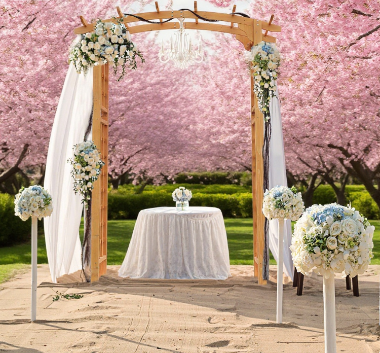 Wood Pergola Style Outdoor Garden Arbor Arch Trellis