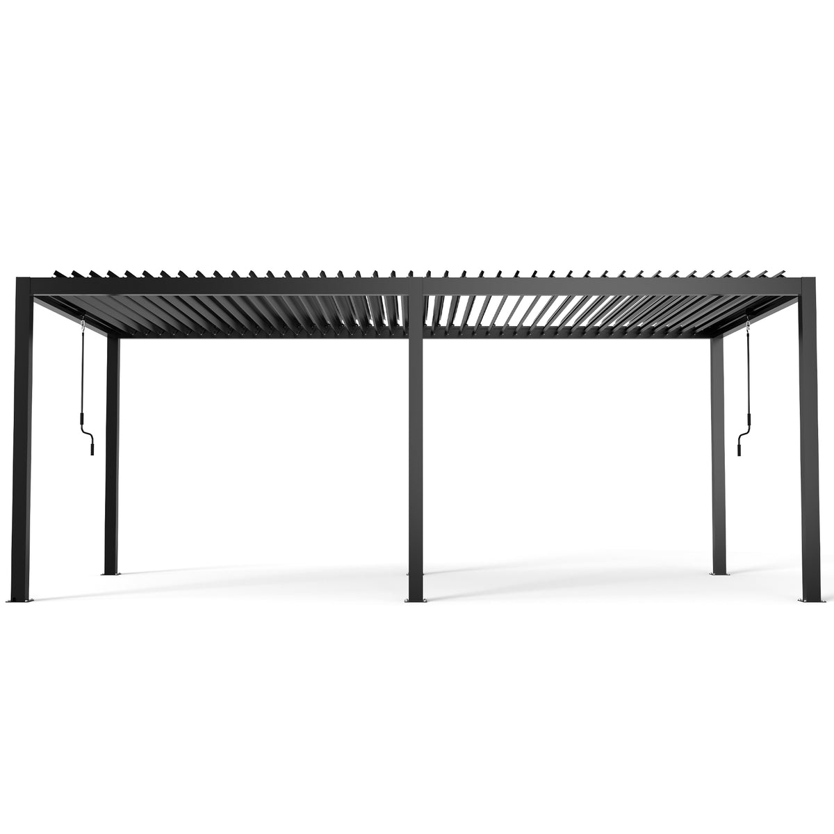 Aluminum Adjustable Louvered Roof Outdoor Pergola 10x19 Feet