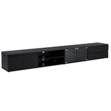 Modern APP Controlled LED Black Marble TV Stand - Sleep Galleria