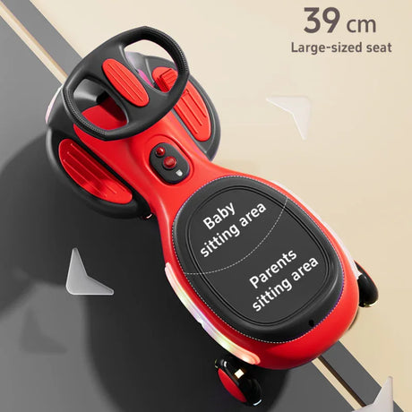 12V Kids Electric Wiggle Car With Bluetooth Lights - Omega Lifestyles