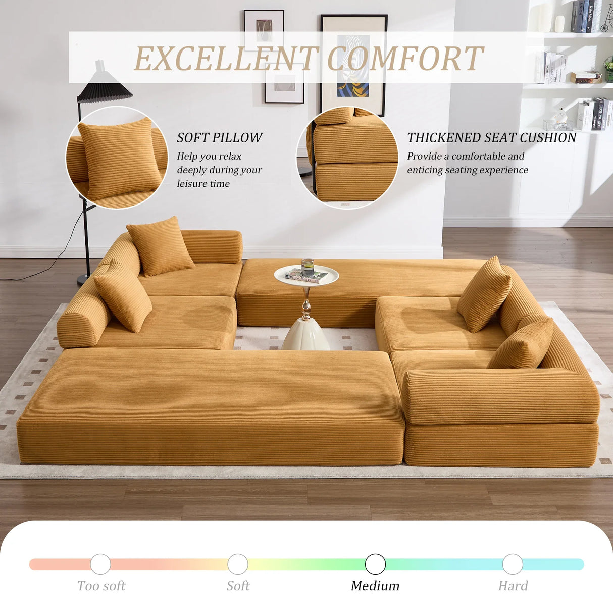 Convertible Corduroy Memory Foam Folding Sofa Bed - Omega Lifestyles