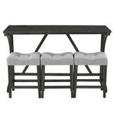 Industrial Bar Table And Chairs Set With Power Outlet - Omega Lifestyles