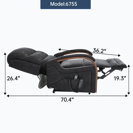 Power Chenille Lift Recliner Chair With Massage Heat - Omega Lifestyles